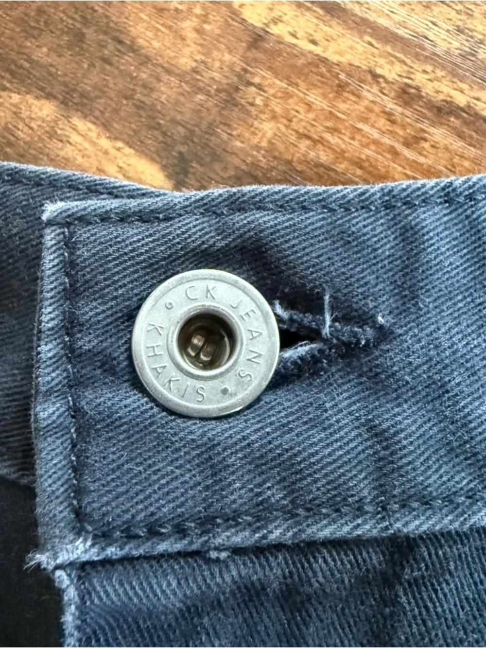 💀 SOLD 💀 Vintage 90s 2000s Calvin Klein Navy Blue Chino Shorts ~ M / 28" / 9 - Picture 9 of 9